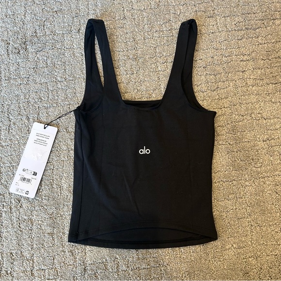 Alo Women’s Softsculpt Precision Tank Black Size XS NEW - Picture 2 of 4